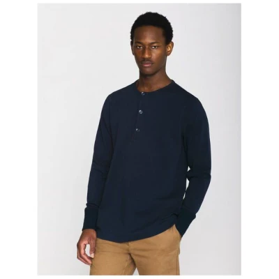 KnowledgeCotton Apparel Sweatshirt - BO long sleeve henley - aus Bio-Baumwolle