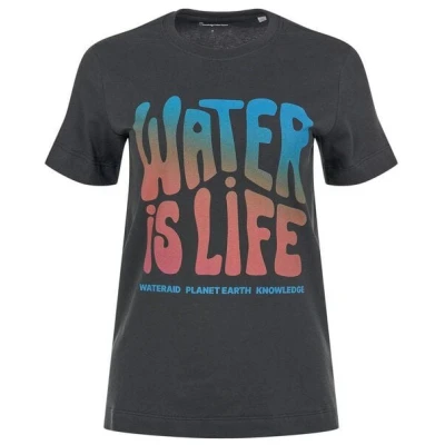 KnowledgeCotton Apparel T-Shirt WATERAID front printed
