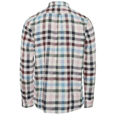 KnowledgeCotton Apparel Yarndyed Checked Hemd Bistro Green