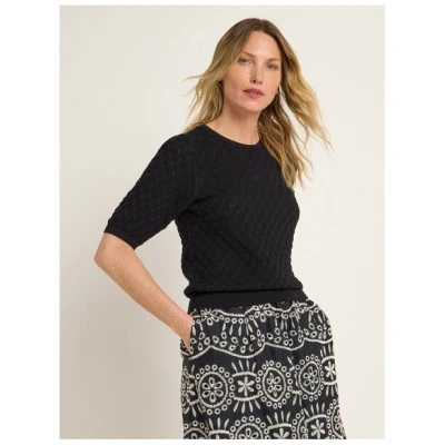 LANIUS Kurzarm-Strickpullover