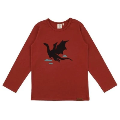 Langarmshirt Baby Bio-Baumwolle Rot - Walkiddy Castleland, nachhaltig & allergikerfreundlich, GOTS-zertifiziert, umweltfreundlich & stilvoll