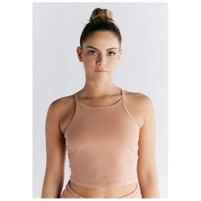 Leela Cotton Damen Crop Tops Bio-Baumwolle mit integriertem Bustier Sport BH