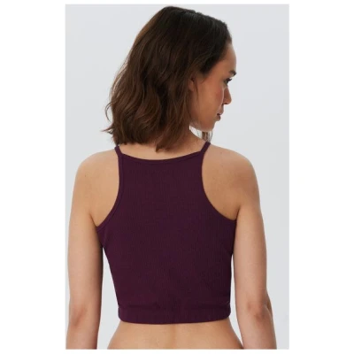 Leela Cotton Nachhaltiges Damen Ripp Crop Top - 100% Bio-Baumwolle, Spaghettitop locker, umweltfreundlich, Crop Sports T-Shirt, Tanktop