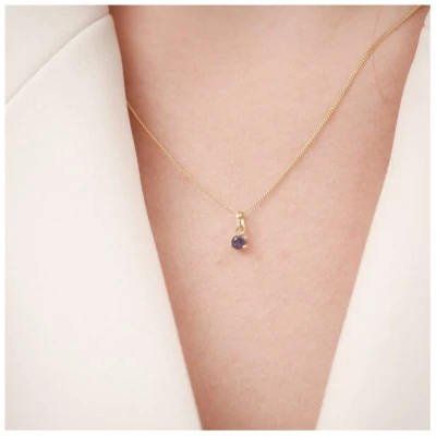 MUNICH JEWELS Kette Geburtsstein Dezember Iolith