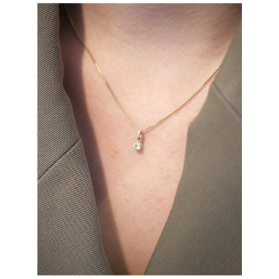 MUNICH JEWELS Kette Geburtsstein März Aquamarin