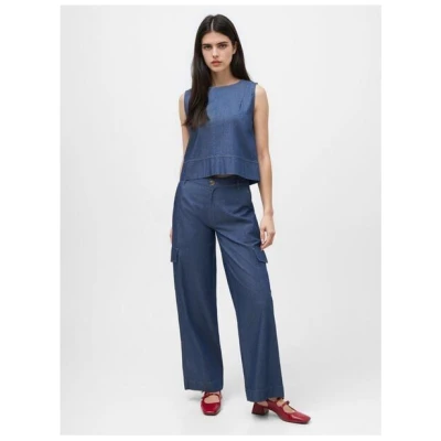 Mademoiselle YéYé Leichte Jeans Cargohose aus Bio-Baumwolle