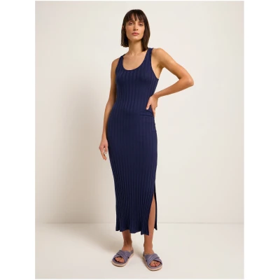 Maxikleid in Rippoptik
