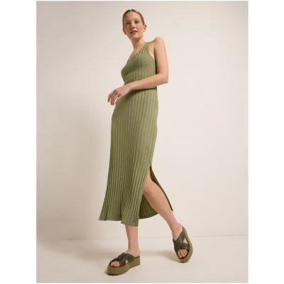 Maxikleid in Rippoptik