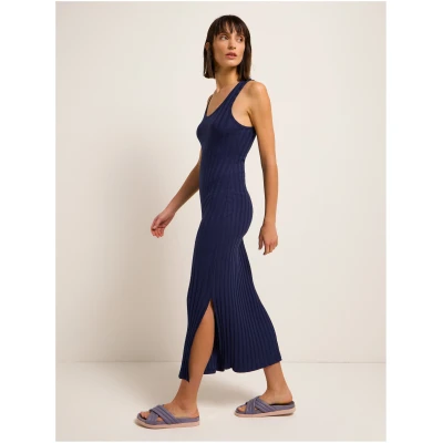 Maxikleid in Rippoptik