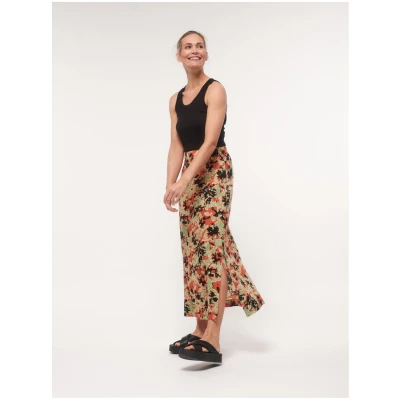 Maxirock mit Schlitz Print Powerful Bloom