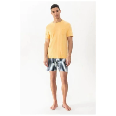 Mey Herren Schlafanzug Pyjama kurz "Sun Stripes" Made-in-Green