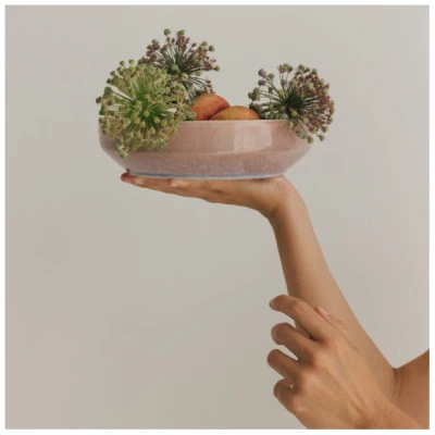 NAKOA Keramik Pastateller 4er Set I Handgefertigtes Steingut-Geschirrset I Hochwertige Keramikschalen I Pasta Bowl I Salatschüssel Set I Langlebig & Spülmaschinenfest I Modernes Design I 22,5 x 6 cm