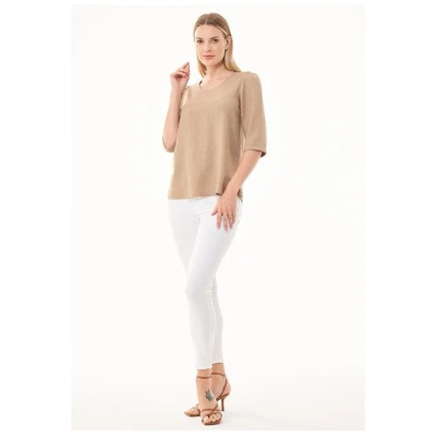 ORGANICATION 3/4-Arm Bluse aus LENZING ECOVERO und Leinen