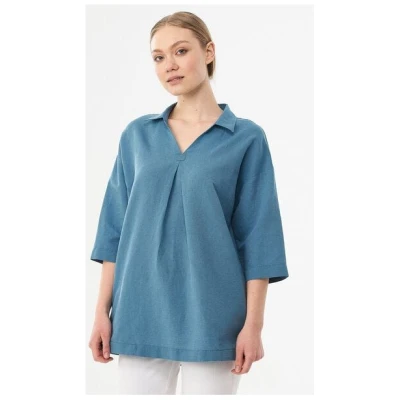 ORGANICATION Bluse aus Leinen und Bio-Baumwolle