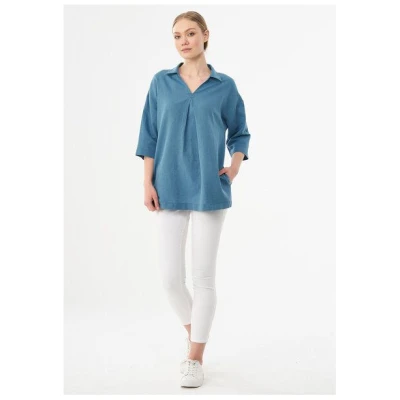ORGANICATION Bluse aus Leinen und Bio-Baumwolle