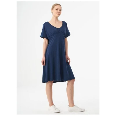ORGANICATION Jerseykleid aus Bio-Baumwolle und Leinen