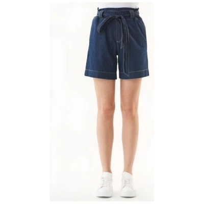 ORGANICATION Paperbag-Shorts aus Bio-Baumwolle in Denim-Optik