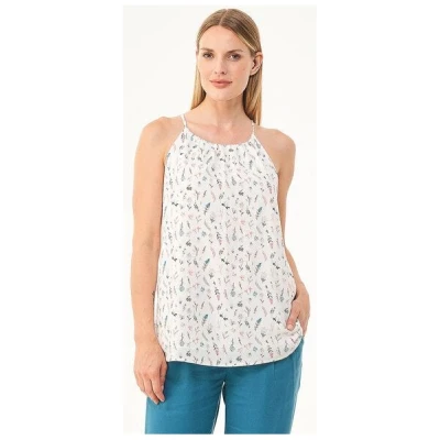 ORGANICATION Spaghettiträger-Top aus Bio-Baumwolle und Bamboo mit Allover-Print