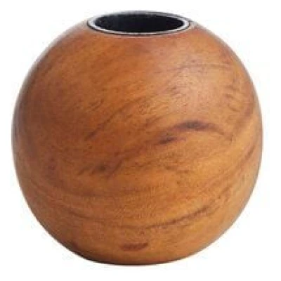 Originalhome Kerzenständer aus recyceltem Teakholz, Ball, S