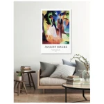 Photocircle Poster / Leinwandbild - August Macke: Menschen an einem blauen See - Ausstellungsposter