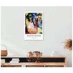 Photocircle Poster / Leinwandbild - August Macke: Menschen an einem blauen See - Ausstellungsposter