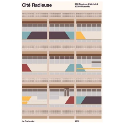 Photocircle Poster / Leinwandbild - Cité Radieuse