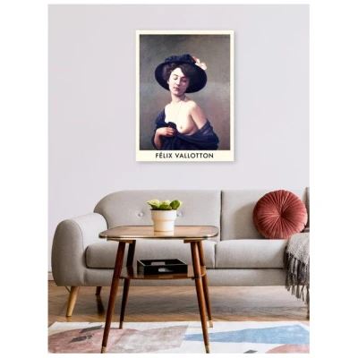 Photocircle Poster / Leinwandbild - Felix Vallotton: Frau mit schwarzem Hut