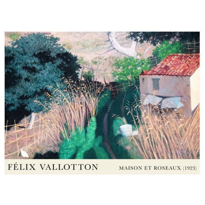 Photocircle Poster / Leinwandbild - Félix Vallotton: Maison et roseaux (1923)