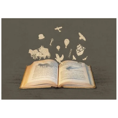 Photocircle Poster / Leinwandbild - Geflügeltes Wort - Illustration aus der Bücherwelt
