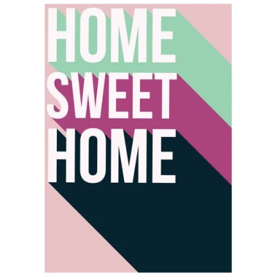 Photocircle Poster / Leinwandbild - Home Sweet Home
