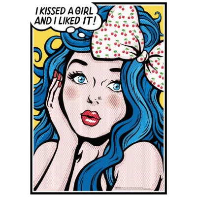 Photocircle Poster / Leinwandbild - I Kissed a Girl