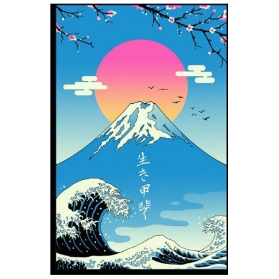 Photocircle Poster / Leinwandbild - Ikigai Wave
