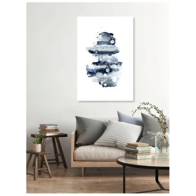 Photocircle Poster / Leinwandbild - Indigo Abstract No. 1