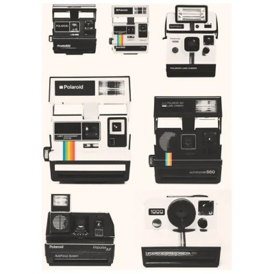 Photocircle Poster / Leinwandbild - Instant Camera Collection