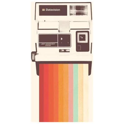 Photocircle Poster / Leinwandbild - Instant Camera Rainbow