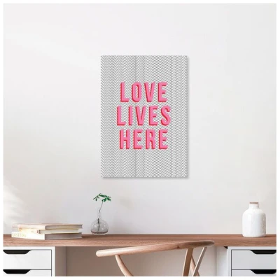 Photocircle Poster / Leinwandbild - Love Lives Here