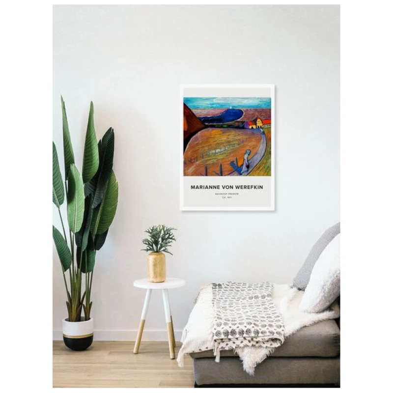 Photocircle Poster / Leinwandbild - Marianne von Werefkin: Bahnhof Prerow (ca. 1911) - Ausstellungsposter