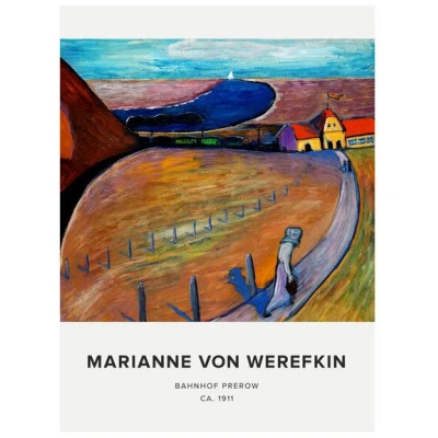 Photocircle Poster / Leinwandbild - Marianne von Werefkin: Bahnhof Prerow (ca. 1911) - Ausstellungsposter
