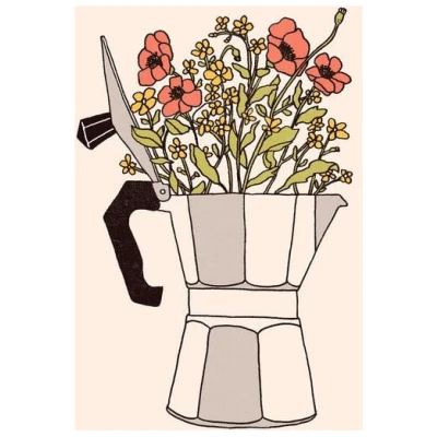 Photocircle Poster / Leinwandbild - Moka Blumen