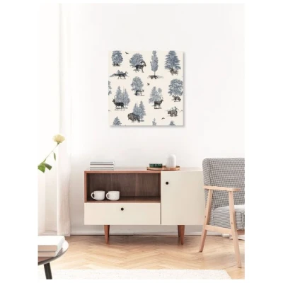 Photocircle Poster / Leinwandbild - Muster Waldtiere