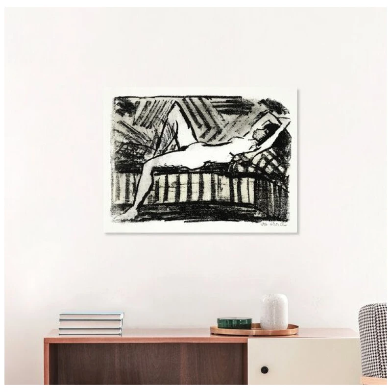 Photocircle Poster / Leinwandbild - Otto Mueller: Liegender Akt