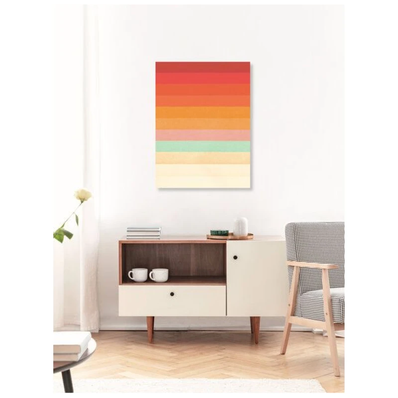 Photocircle Poster / Leinwandbild - Rainbow Chevrons II