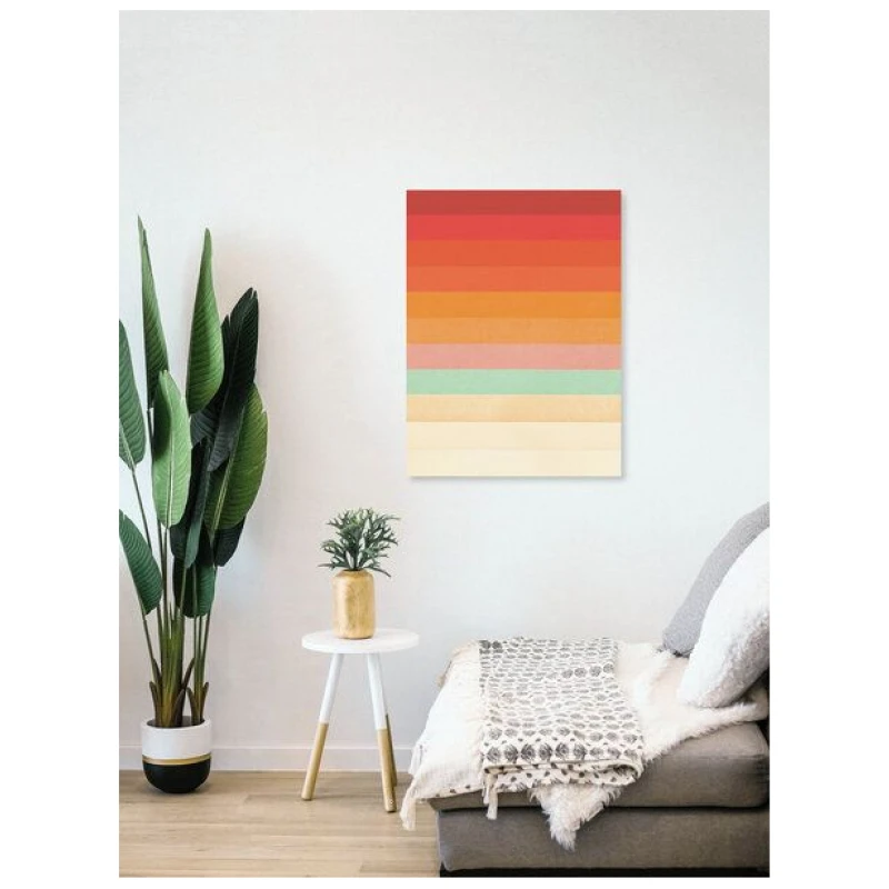 Photocircle Poster / Leinwandbild - Rainbow Chevrons II