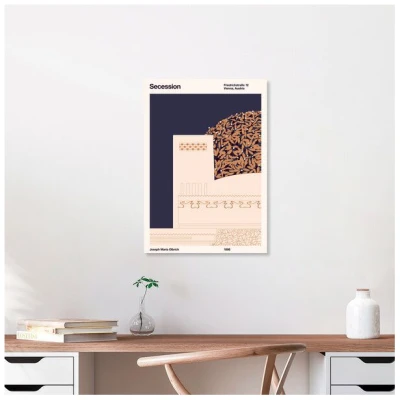 Photocircle Poster / Leinwandbild - Secession Print Creme