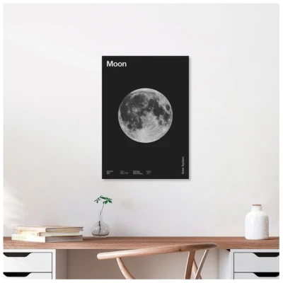 Photocircle Poster / Leinwandbild - Sonnensystem - Mond