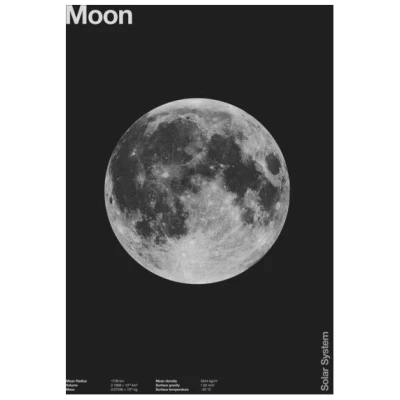 Photocircle Poster / Leinwandbild - Sonnensystem - Mond