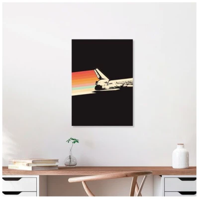 Photocircle Poster / Leinwandbild - Spaceship Rainbow