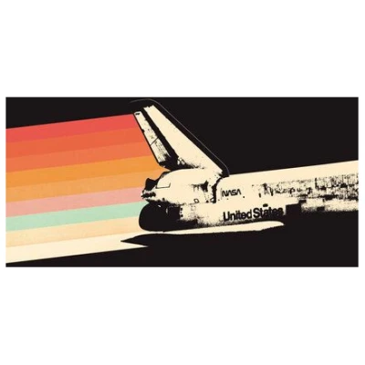 Photocircle Poster / Leinwandbild - Spaceship Rainbow