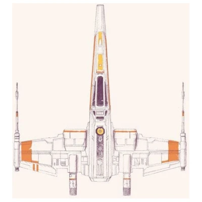 Photocircle Poster / Leinwandbild - Spaceship X Wing