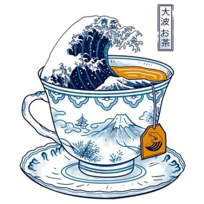 Photocircle Poster / Leinwandbild - The Great Kanagawa Tea